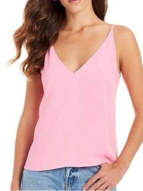 Amanda Uprichard Pink V-Neck Spaghetti Strap Camisole